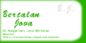 bertalan jova business card